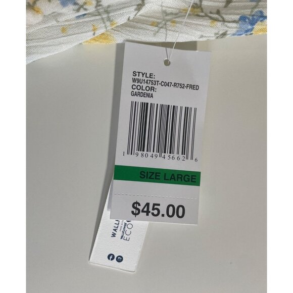 Wallflower Womens Size Large Floral Midi Dress With Ruffle Hem Adjustable Straps - Picture 9 of 13